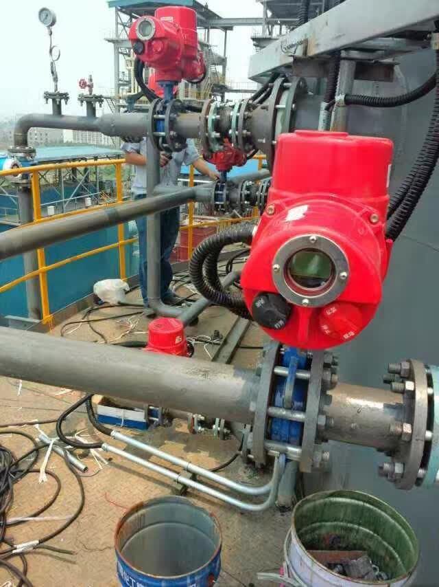 Intelligent electric actuator with angular travel